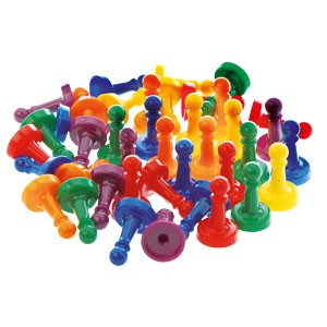 [9263] SPEELPINEN, SET VAN 48 GEASSORTEERD.