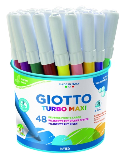 [53762] TURBO MAXI MARKERS, POT VAN 48