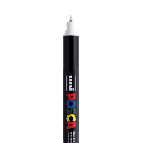 [C1M01] MARQUEUR POSCA EXTRA FIN PC1MR, BLANC