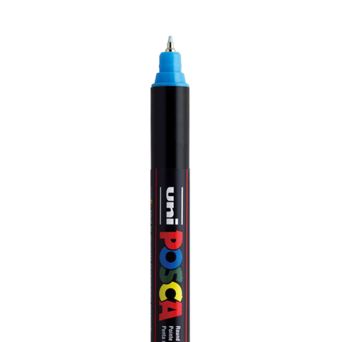 [C1M04] MARQUEUR POSCA EXTRA FIN PC1MR,BLEU CLAIR