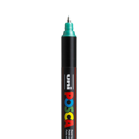 [C1M06] MARQUEUR POSCA  EXTRA FIN PC1MR, VERT MÉTAL