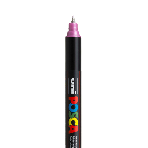 [C1M07] POSCA EXTRA FINE PC1MR MARKER, METALLIC PINK