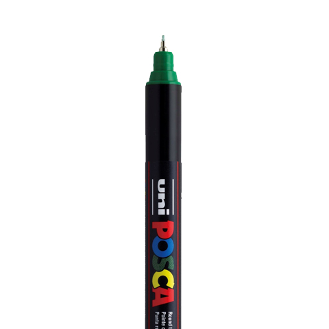 [C1M13] POSCA EXTRA FEINER PC1MR-MARKER, DUNKELGRÜN