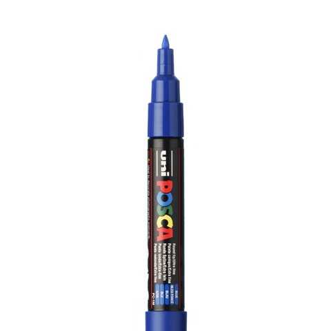 [C1R05] MARQUEUR POSCA FIN PC1MC, BLEU FONCÉ