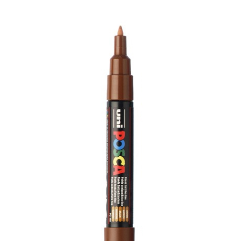 [C1R07] POSCA FINE PC1MC MARKER, BRUIN