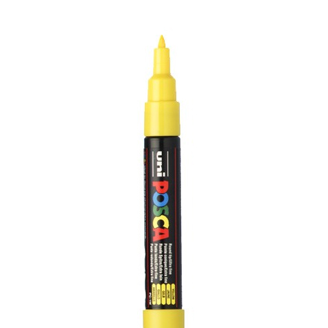 [C1R08] POSCA FINE PC1MC MARKER, YELLOW