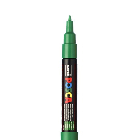 [C1R10] MARQUEUR POSCA FIN PC1MC, VERT FONCÉ