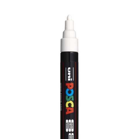 [C5M03] POSCA PC5M MARKERING, WIT