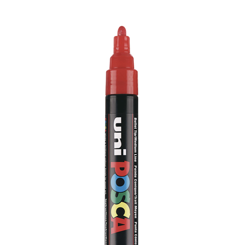 [C5M07] POSCA PC5M MARKERING, ROOD