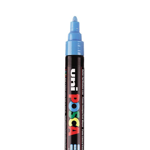 [C5M16] POSCA PC5M MARKERING, HEMELBLAUW