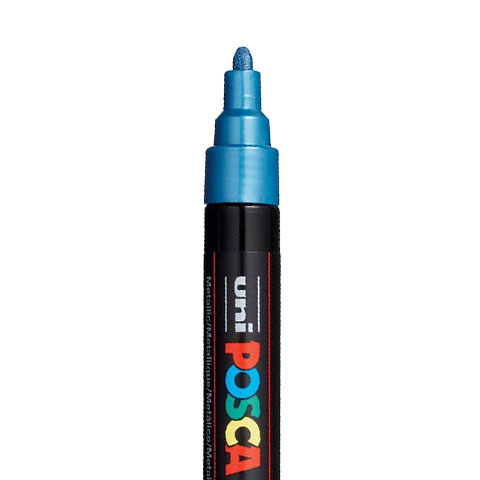 [C5M24] POSCA PC5M MARKER, METAL BLUE