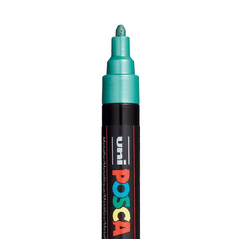 [C5M25] POSCA PC5M MARKER, METAALGROEN