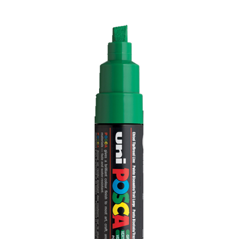 [C8K10] POSCA PC8K MARKER, DARK GREEN