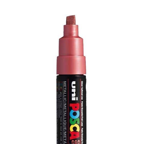 [C8K26] POSCA PC8K MARKER, METALLROT