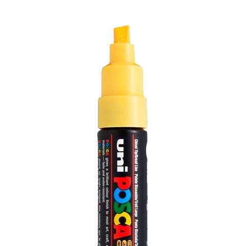 [C8K30] POSCA PC8K MARKER, STROHGELB