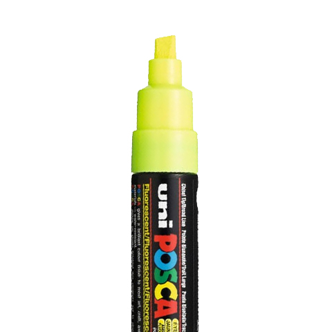 [C8K34] POSCA PC8K MARKER, FLUORESCENT YELLOW
