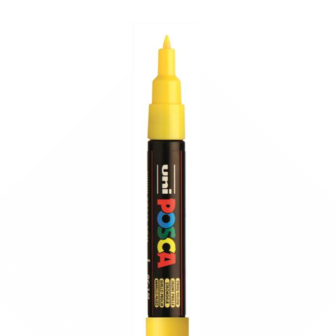 [C1R17] POSCA FINE PC1MC MARKER, STROHGELB