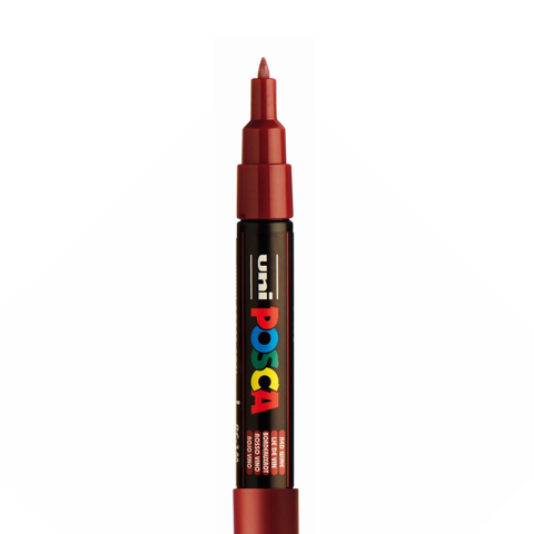[C1R19] MARQUEURS POSCA PC1MC FIN 1MM, LIE DE VIN