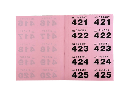 [1391] CARNET VESTIAIRE 1, 500 TICKETS