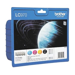 [BRO22071B] CARTOUCHES BROTHER LC970 PACK N/J/C/M