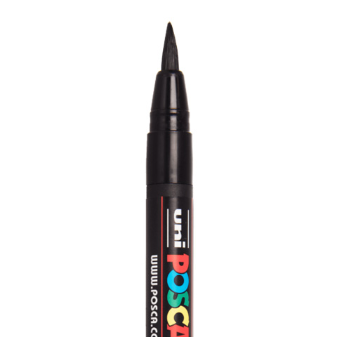 [CF3506] POSCA PCF350 KWASTMARKER, ZWART