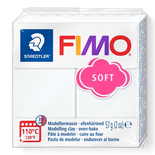 [824801] PATE FIMO SOFT BASE BLANCHE