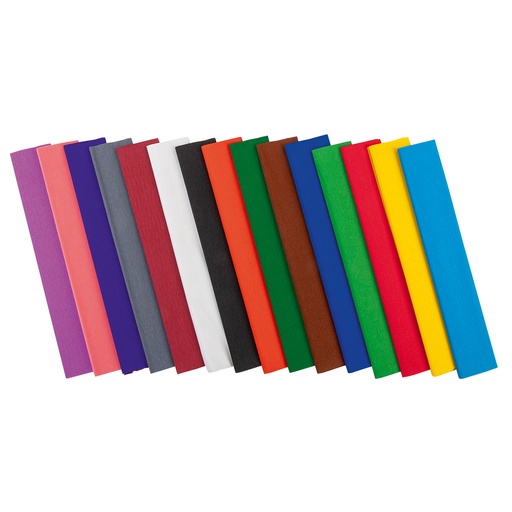[2204] PAPIER CRÉPON , ASS. DE 15 ROULEAUX