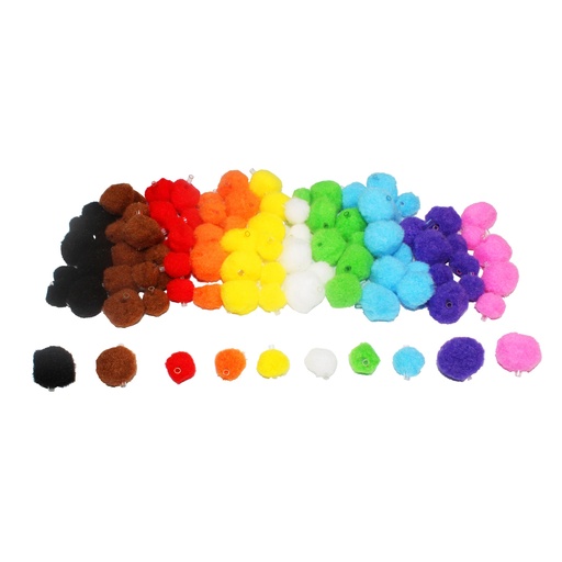 [827704] 100 Stück Lochpompons