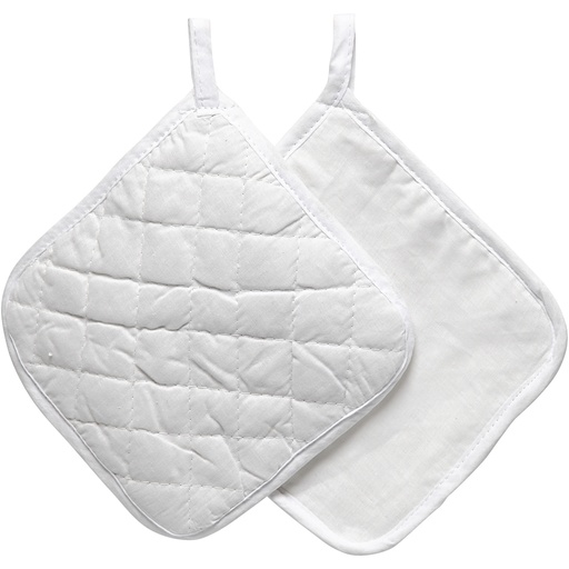 [8389] SQUARE POT HOLDER TO DECORATE, EACH