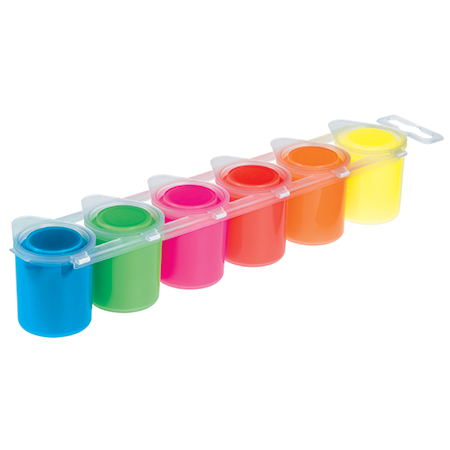 [500801] FLUORESCENT GOUACHE BOX OF 6 25CC JARS