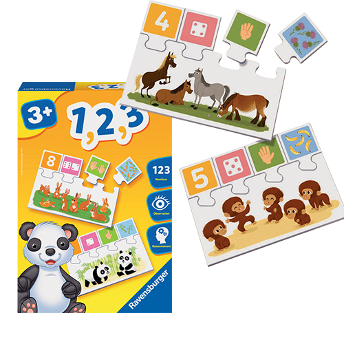 [980114] PUZZLES "1,2,3", 40 PCS