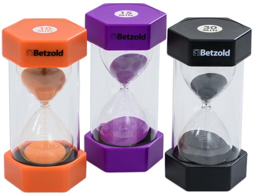 [6137B] GIANT HOURGLASS TIMERS, SET OF 3