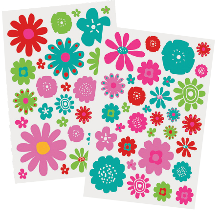 [81900] Flower adhesive stickers, 20 sheets