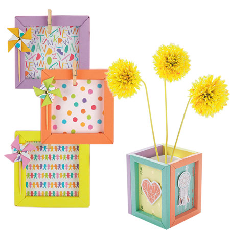 [8078] MINI PASTEL CARDBOARD FRAMES, 48 PCS