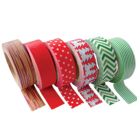 [83979] KERST DECORATIEVE LINTEN, SET VAN 6