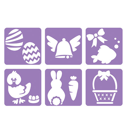 [8680] EASTER STENCILS, SET OF 6