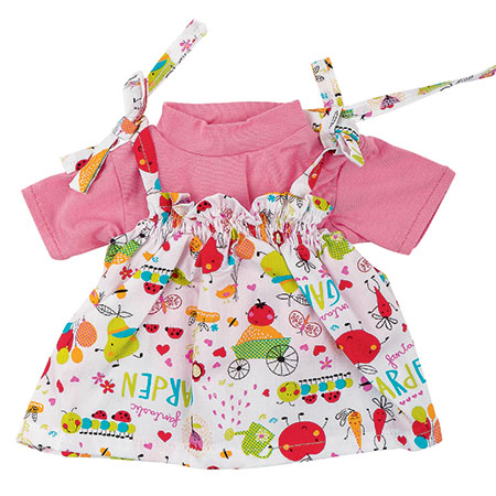 [93902] ROBE A BRETELLE + T-SHIRT ROSE, 40/42 CM