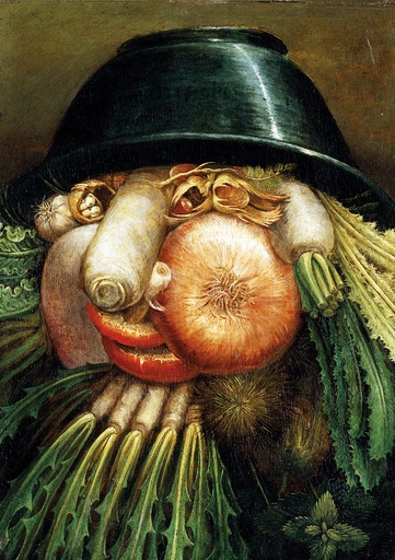 [SA7502] ARCIMBOLDO'S GROENTETUIN MAN PUZZEL, 12 STUKS