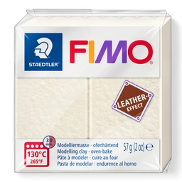 [824912] PATE FIMO LEATHER, IVOIRE