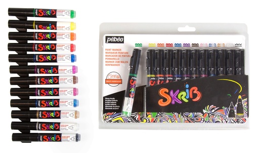 [507704] SKRIB ACRYLMARKERS, DOOS VAN 12