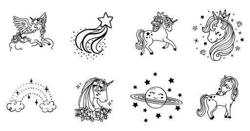 [T03131] STAMPO BAMBINO UNICORNS
