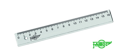 [7414B] Onbreekbare kunststof lat 16 cm, verpakking van 25