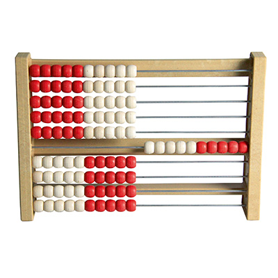 [605101] ABACUS VAN 1 TOT 100 TWEEKLEURIG - ROOD/WIT