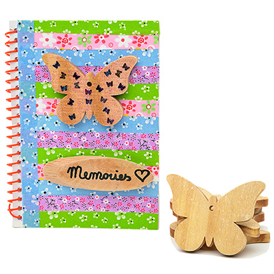 [804304] 20-piece wooden butterflies