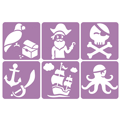 [8690] Piratenschablonen, 6er-Set