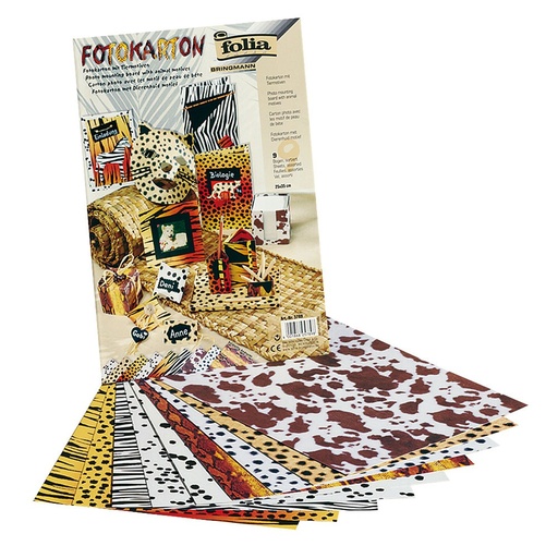 [2039] ANIMAL SKIN CARDBOARD, 9 SHEETS