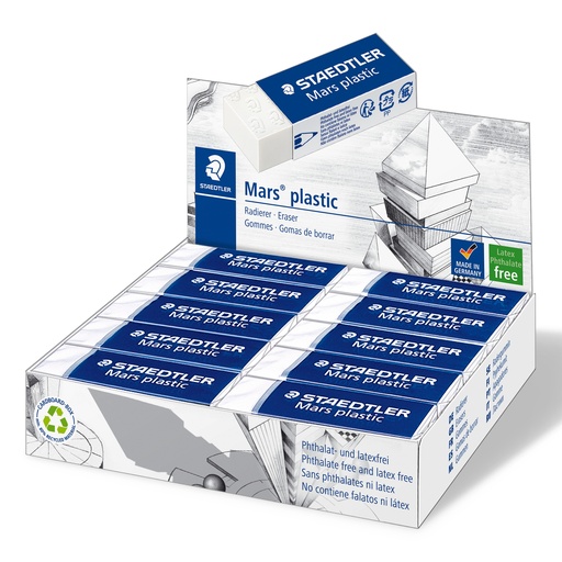 [5608B] Buntstifte „Mars Plastic“ mit Radiergummi, Schachtel mit 20 Stück