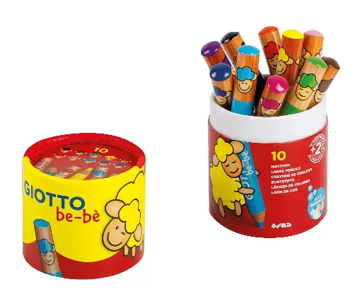 [525511] MAXI BE-BÈ CRAYONS, POT OF 10
