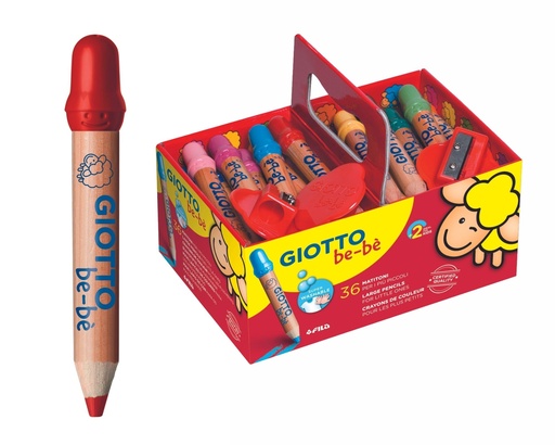 [525512] MAXI BE-BÈ CRAYONS, DE KLASPAKKET VAN 36