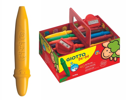 [525114] MAXI BE-BÈ WACHSSTIFTE, KLASSENPACKUNG MIT 40 STÜCKEN